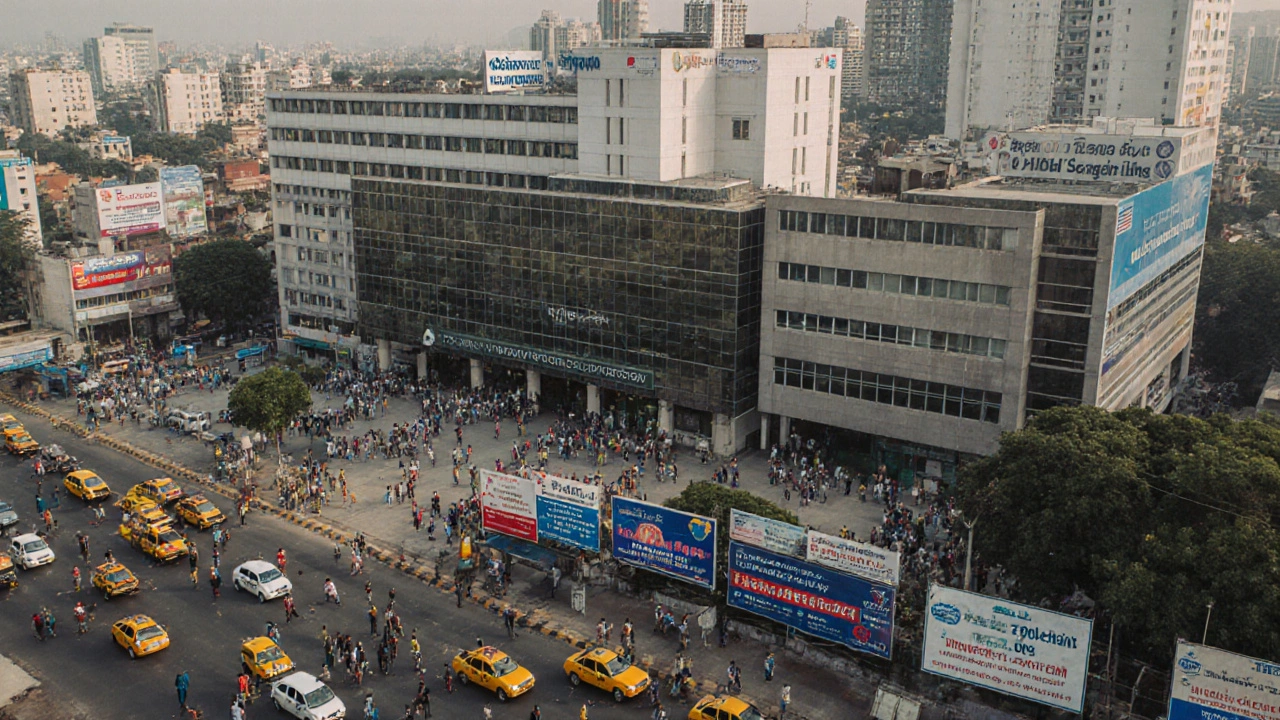 International patients arriving at a modern medical center in Mumbai