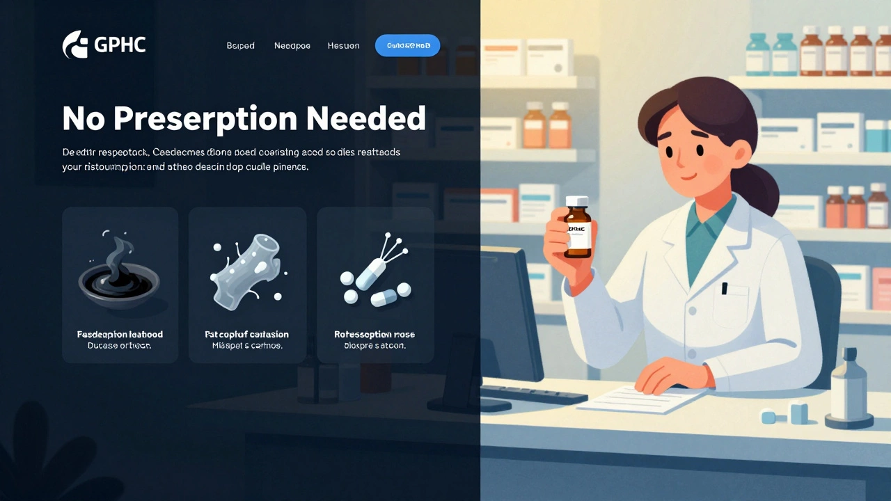 Split illustration: dangerous fake pharmacy on left, safe licensed pharmacy on right.