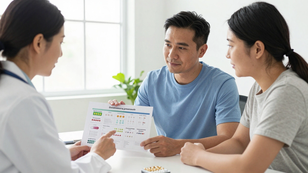 Doctor discussing affordable weight loss medication options with patients